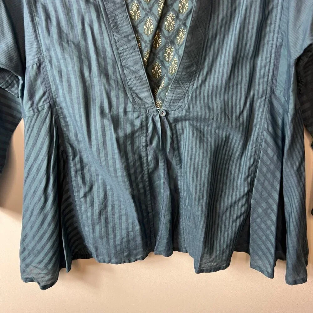 Soft surroundings 2 piece blue top‎ women’s size XS